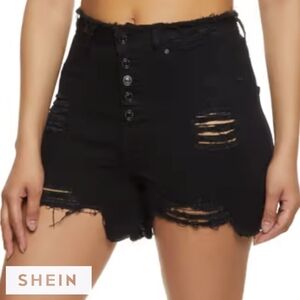 SHEIN High-Waisted Shorts, Size XS, Black